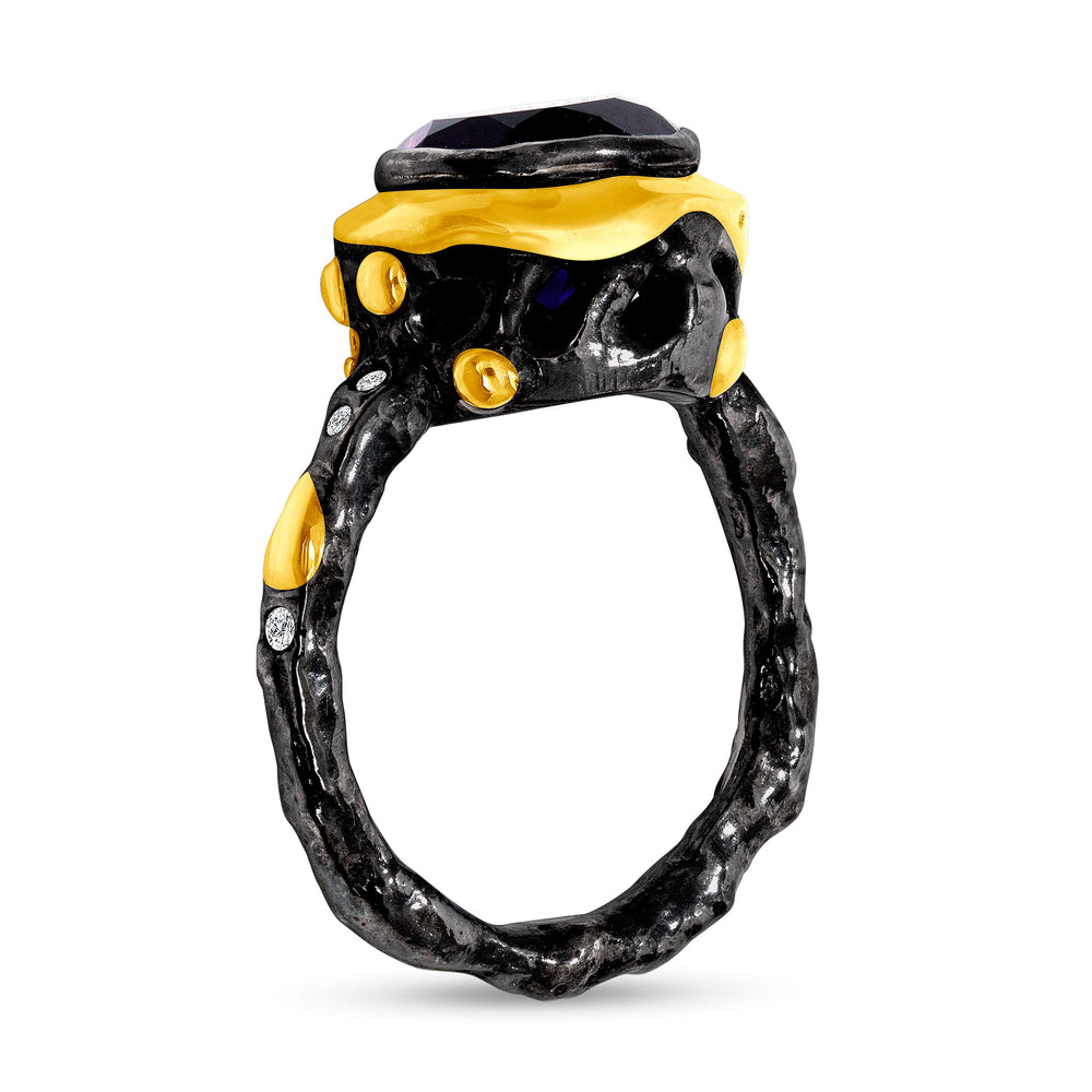 Amethyst & Diamond Ring