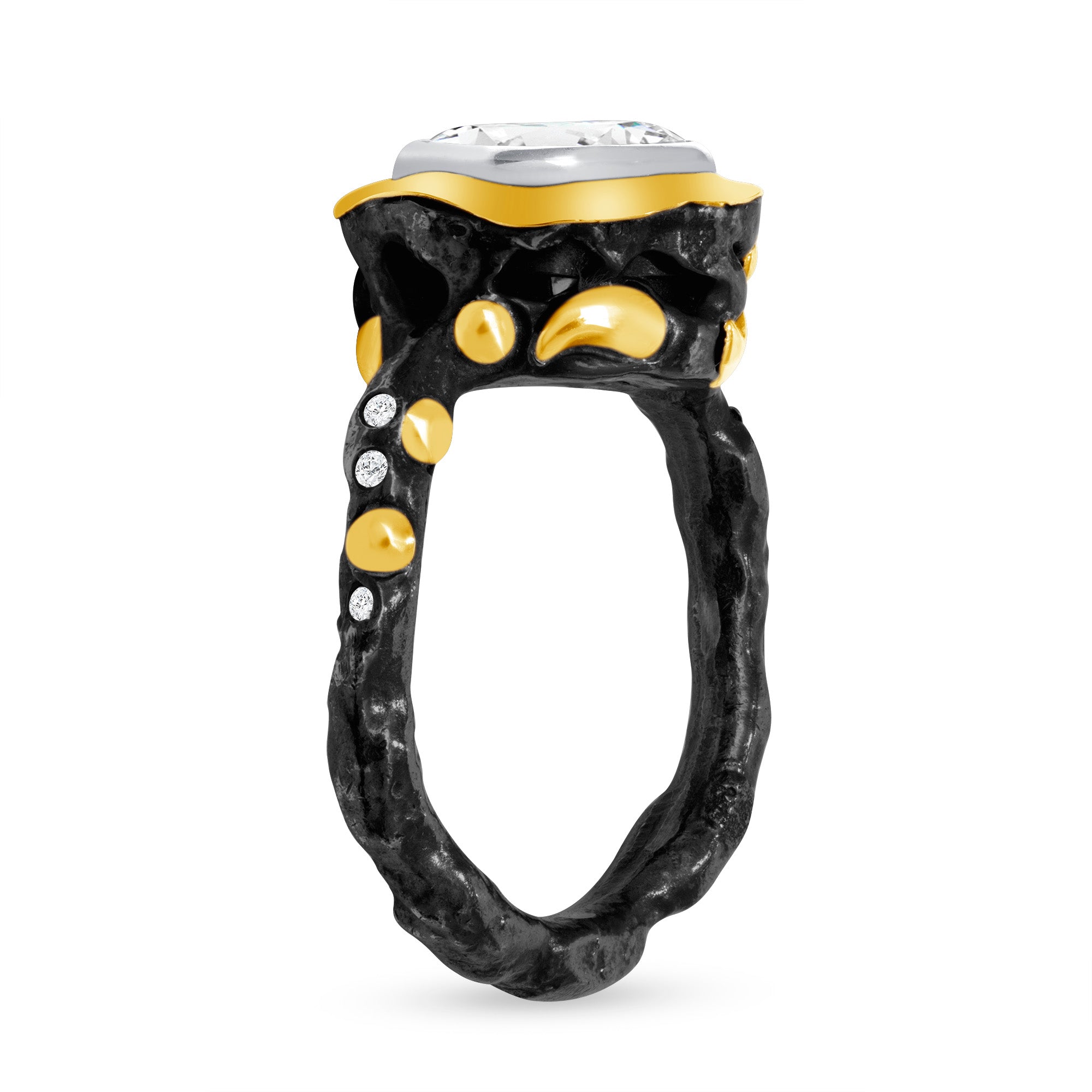 White Topaz & Diamond Ring