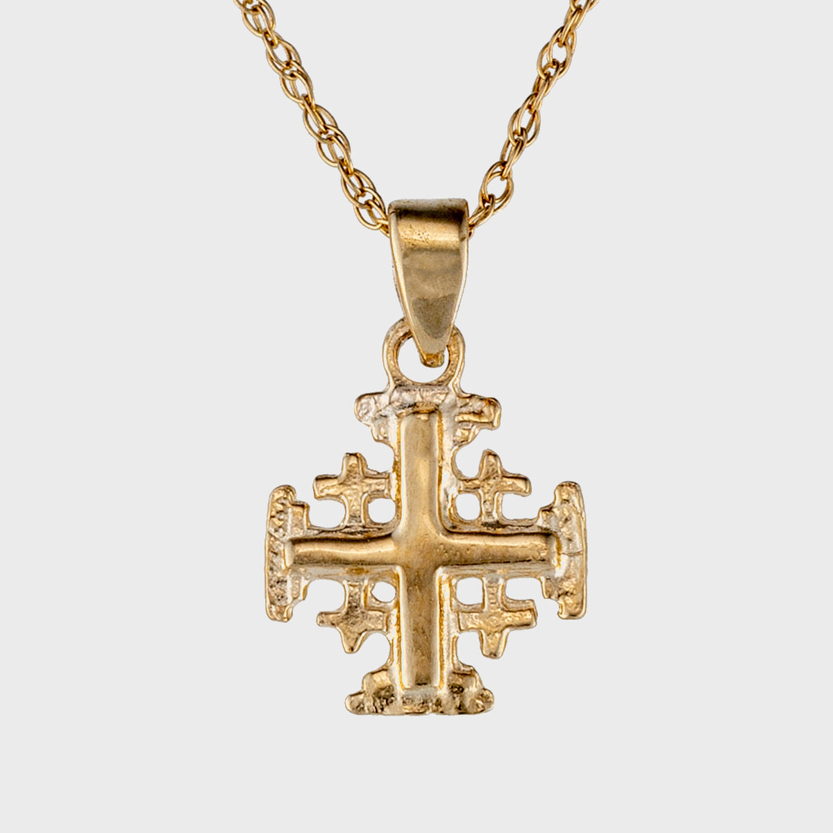 Jerusalem Cross Pendant in 14kyg