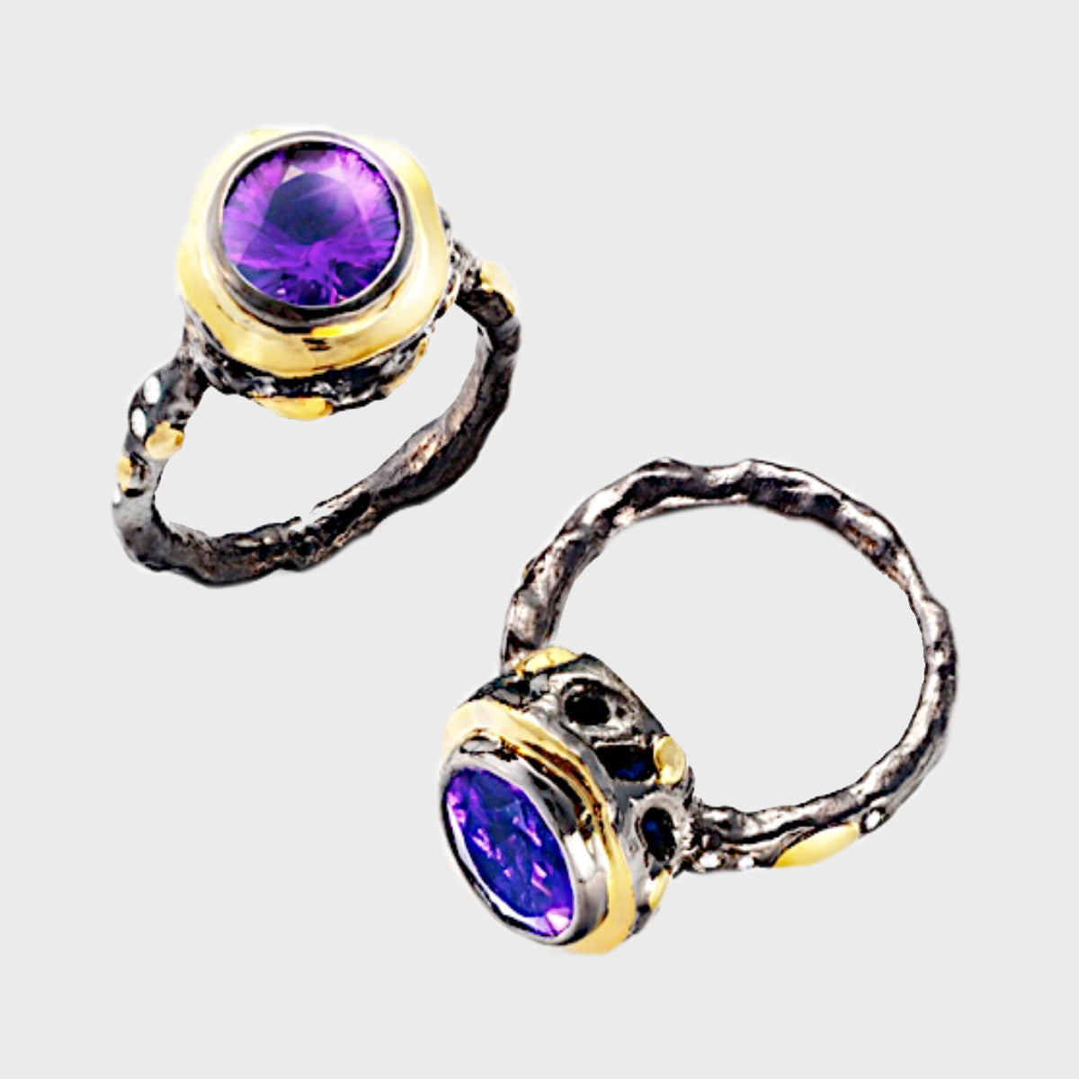 Amethyst & Diamond Ring