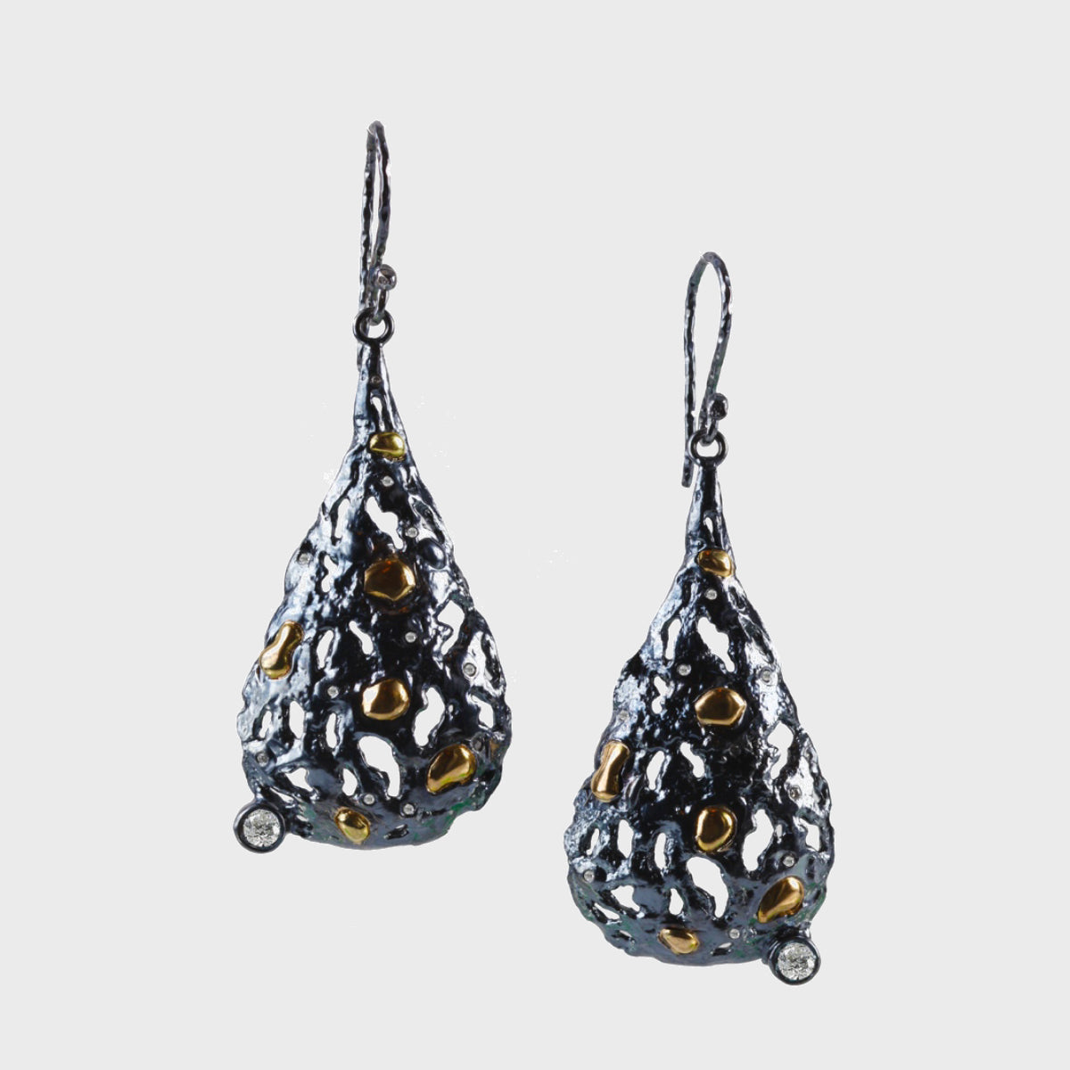 Tear Drop Earrings With Zircon