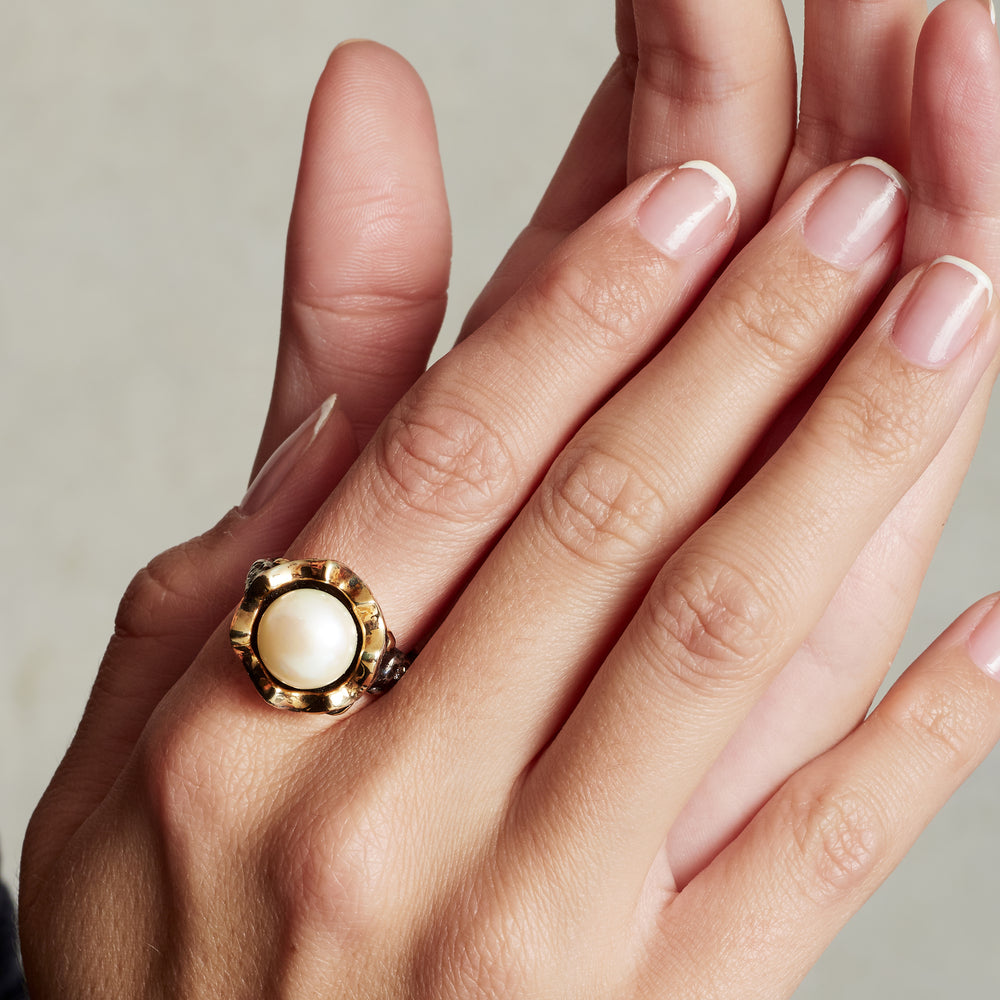 Pearl & Diamond Ring