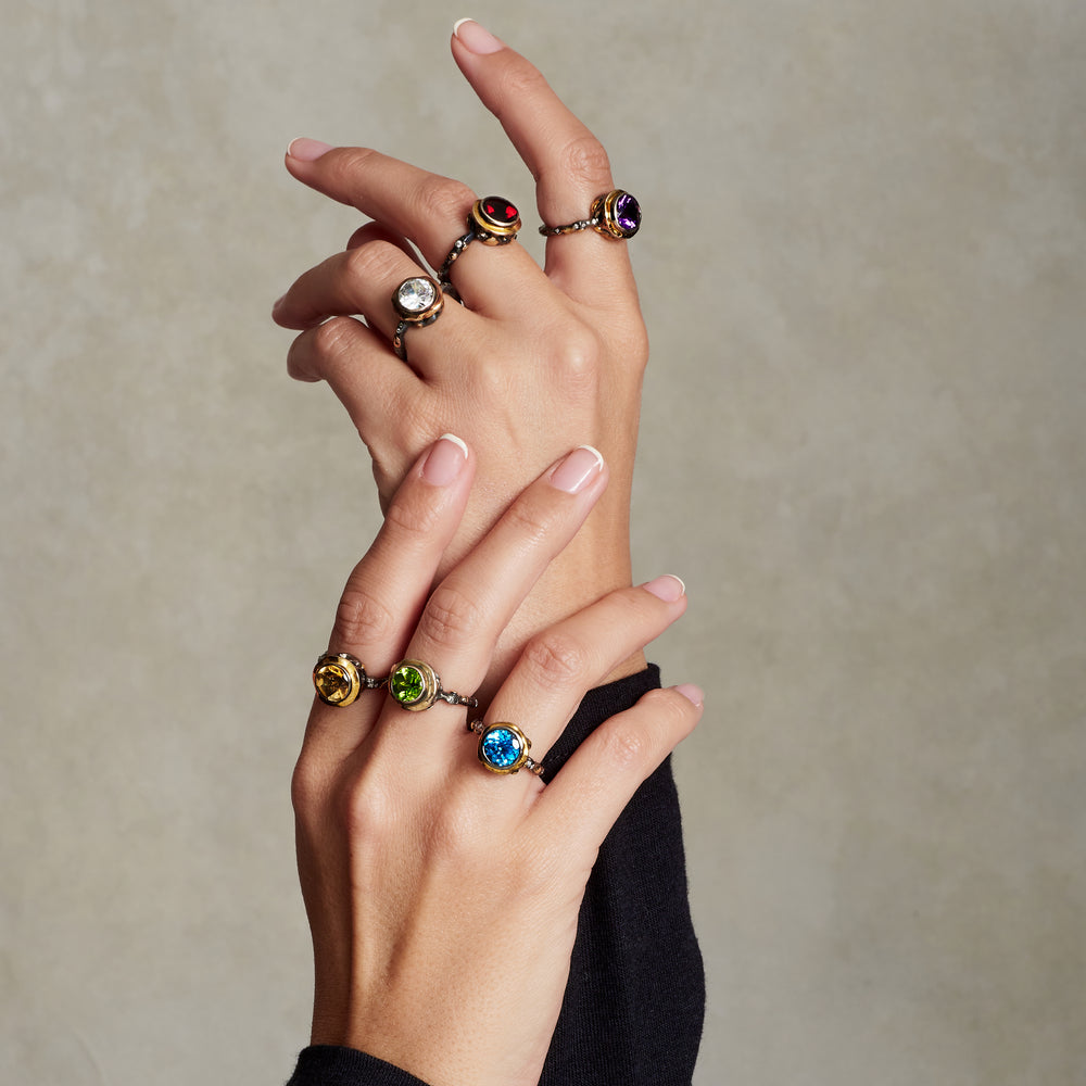 Garnet & Diamond Ring