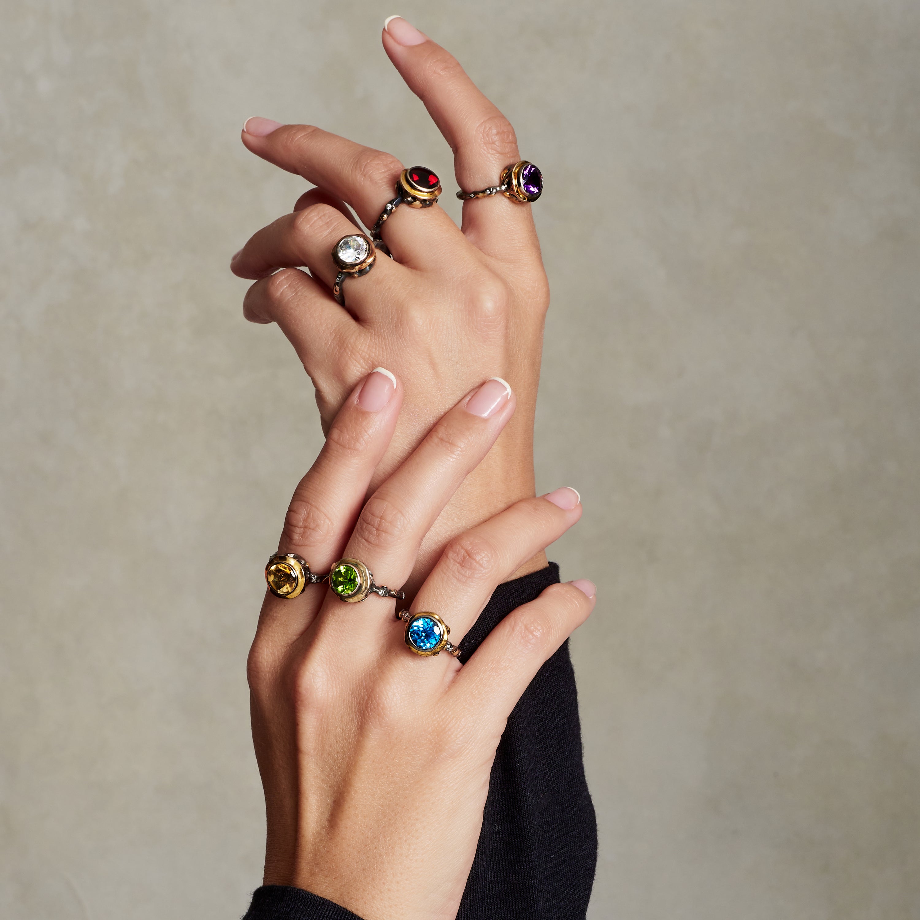 White Topaz & Diamond Ring