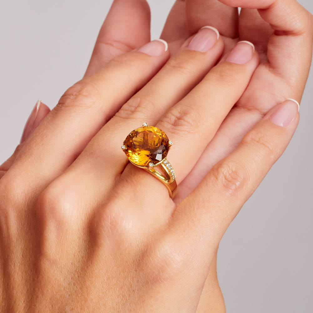 Flying Buttress Citrine Ring