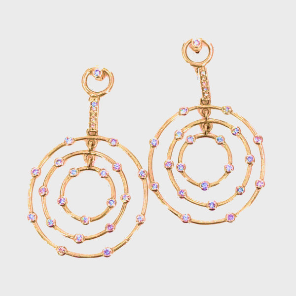 Concentric Circle Earrings With Diamonds Brenda Smith Jewelry