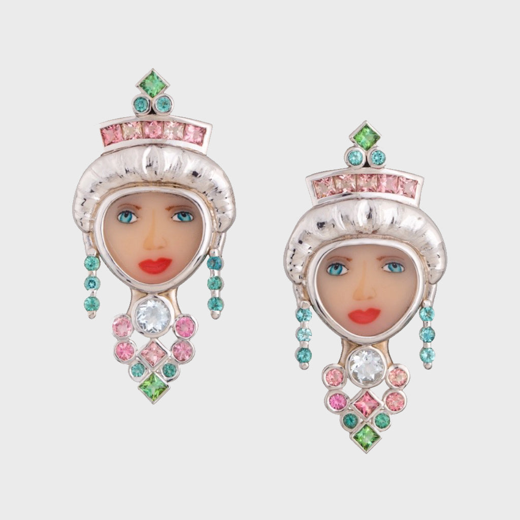 "Gibson Girl" earrings