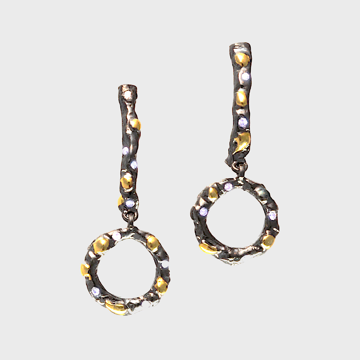 Diamond Circle Earrings