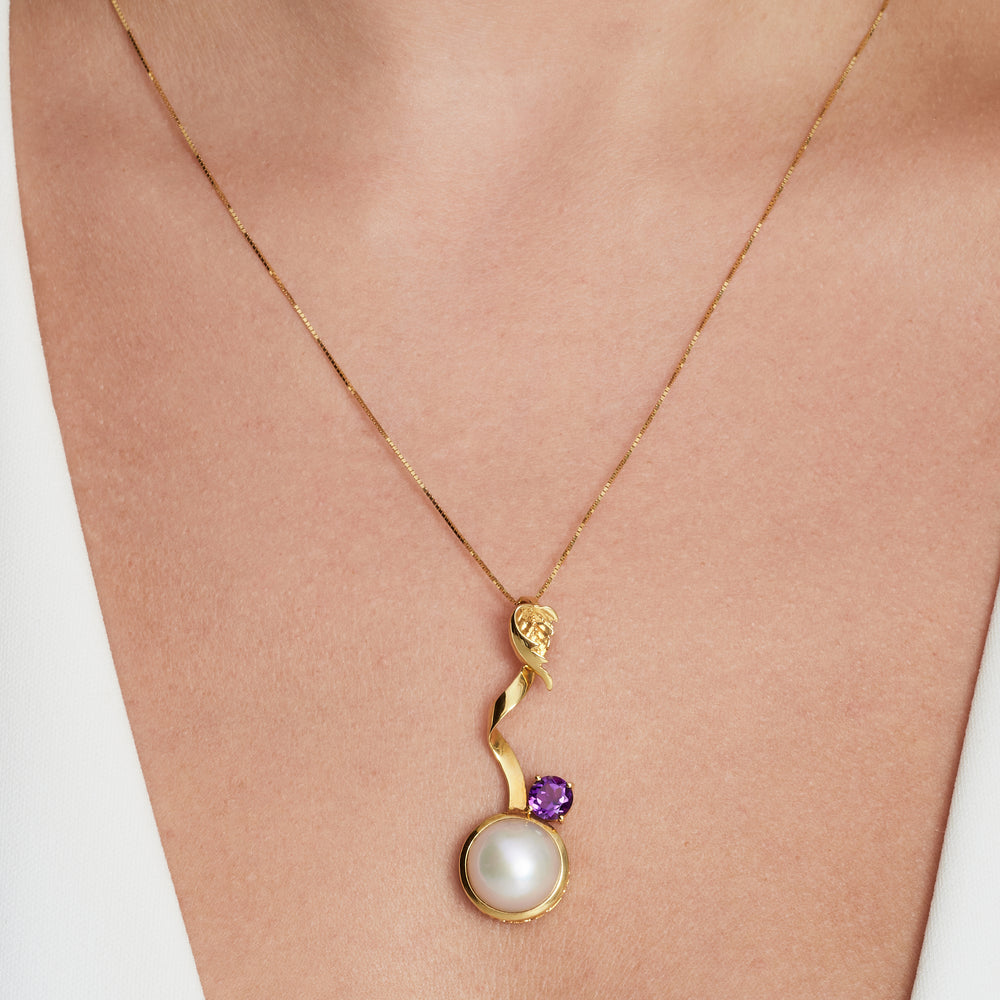 Stylized Yellow Gold Pearl of Great Price® Pendant