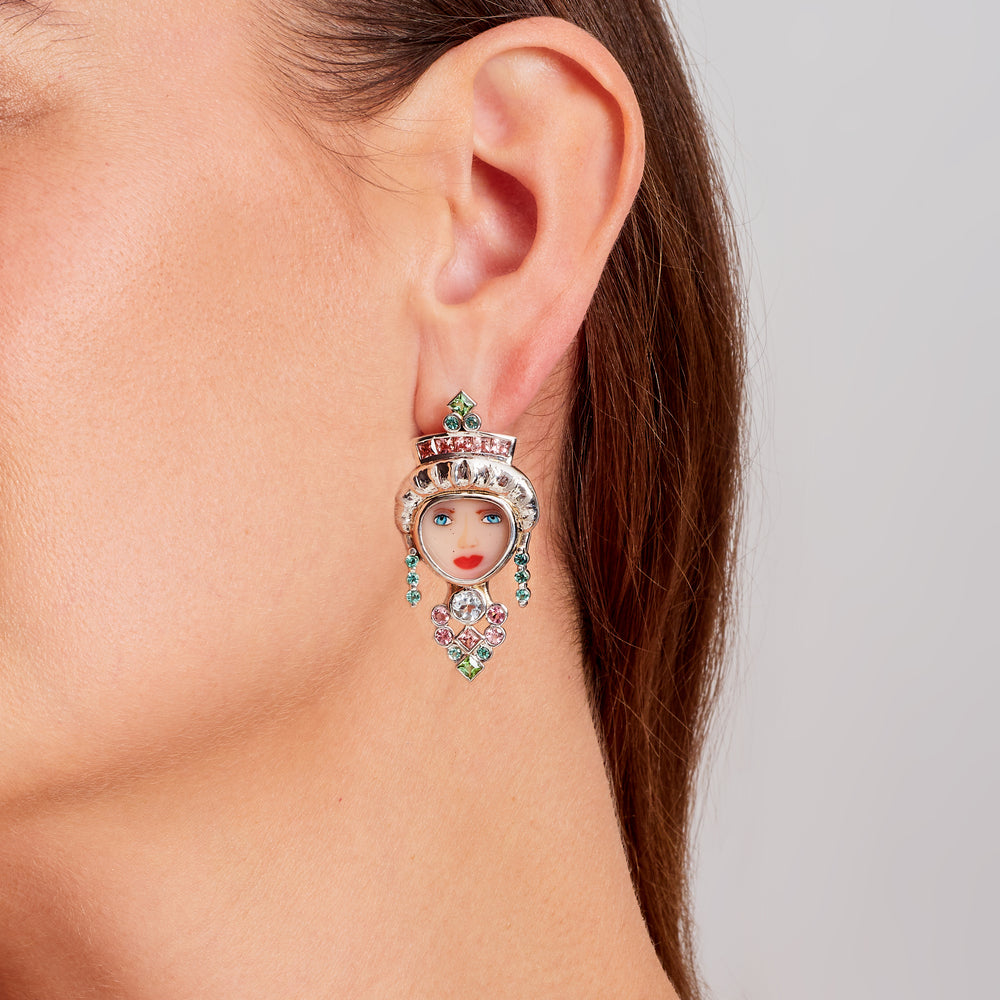 "Gibson Girl" earrings
