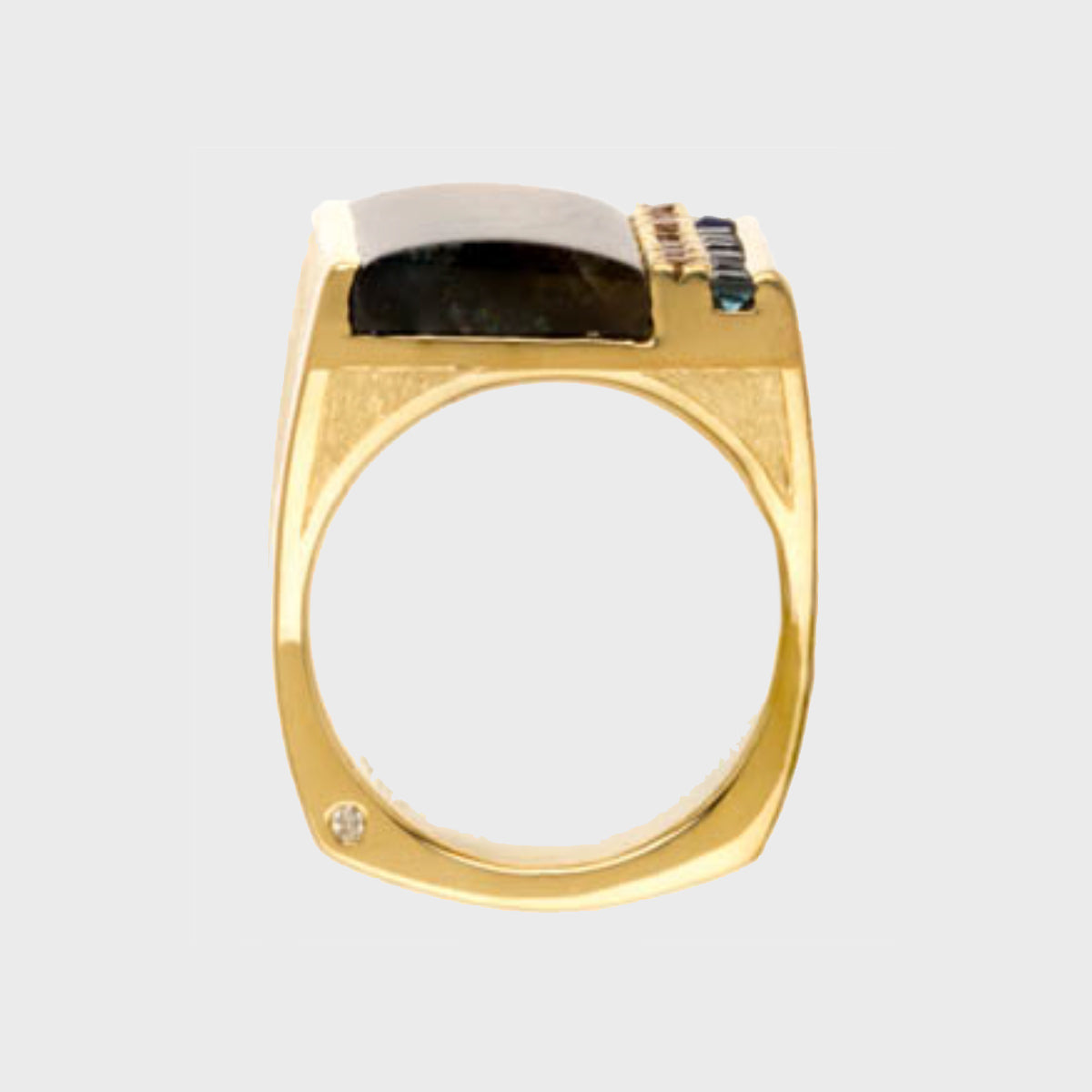 Men's GoldSheenTM Sapphire Square Cabochon Ring.