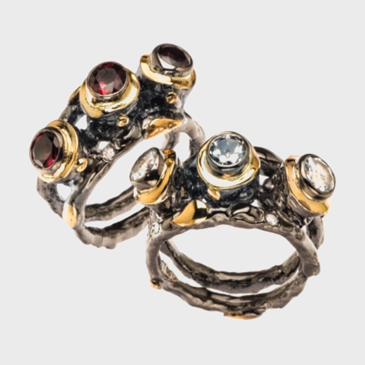 3 Stone White Topaz Ring Brenda Smith Jewelry