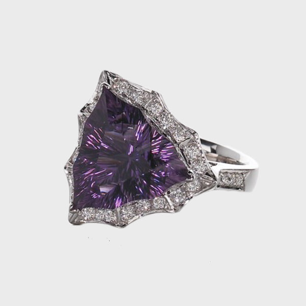 Special Stones, Four Peaks Amethyst Trillion Ring