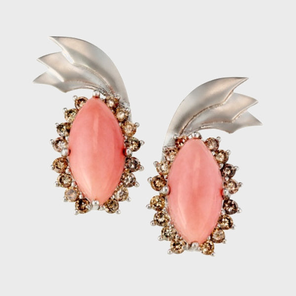 Ribbons Collection, Peruvian Pink Opal Earrings