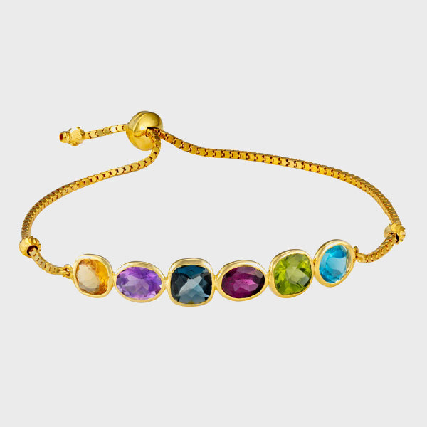 Multicolor Adjustable Stone Bracelet