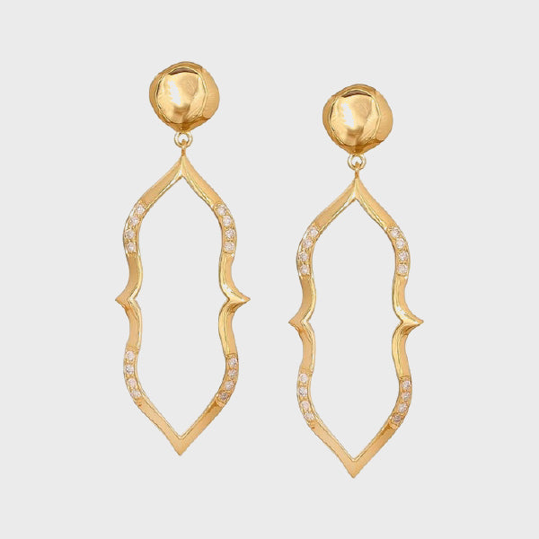 Onion Dome Gold Earrings