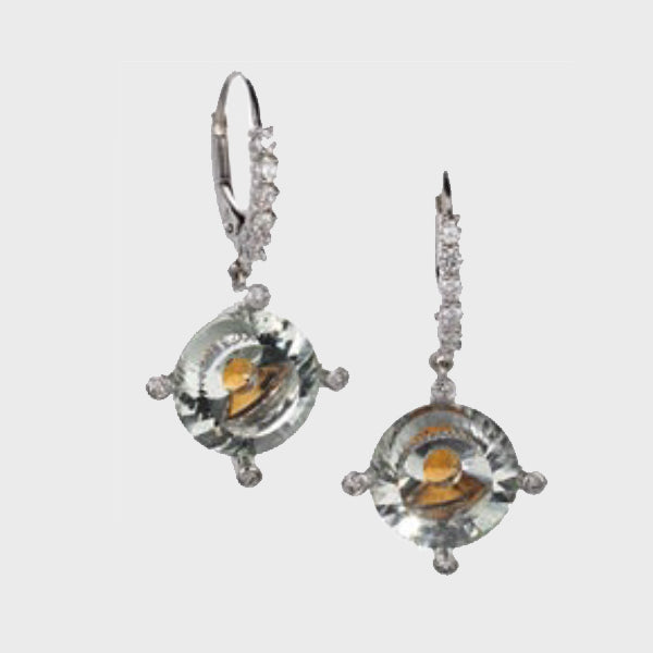 Intrigue Collection, Prasiolite Earrings