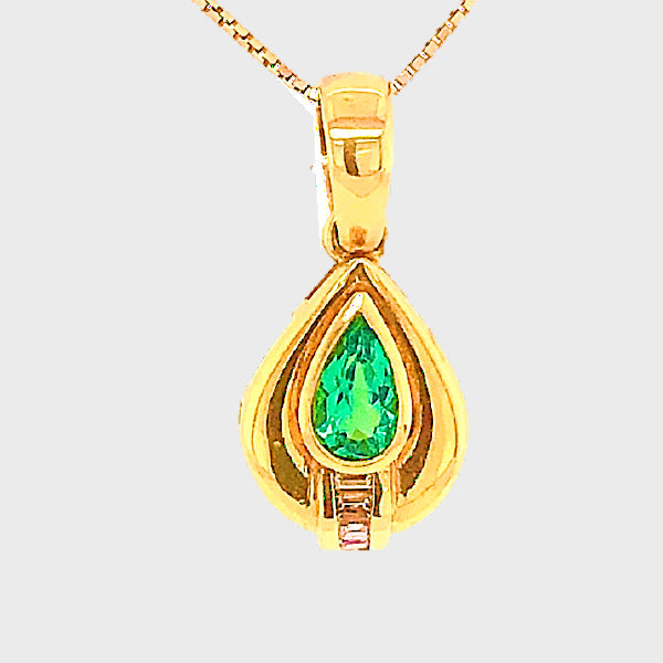 Emerald and Diamond Pendant