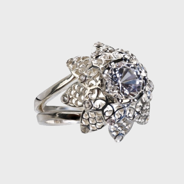 Lace White Sapphire Ring